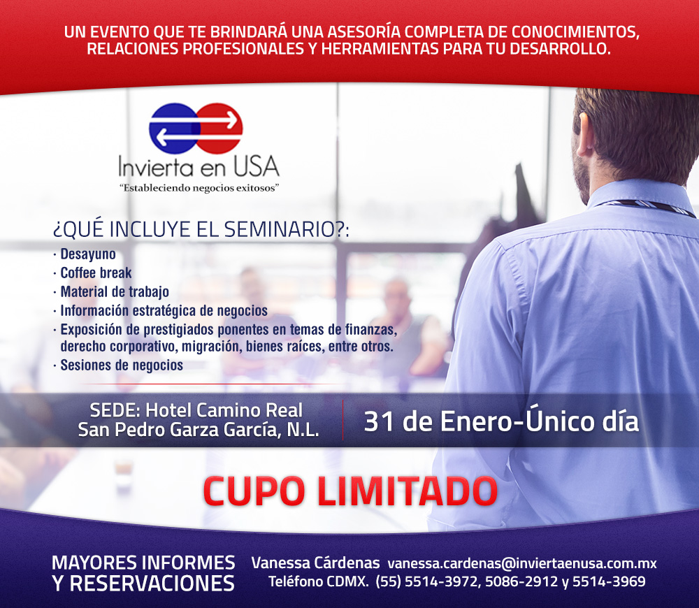 You are currently viewing Como hacer negocios en Estados Unidos , Seminario en Monterrey