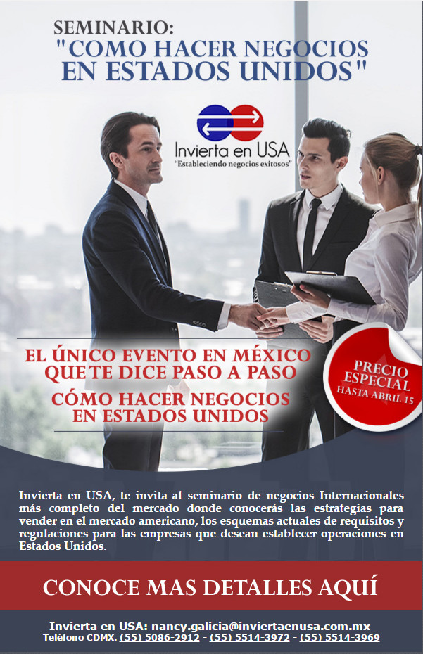 Read more about the article Seminario Como Hacer Negocios en Estados Unidos en CD de México y Qro.