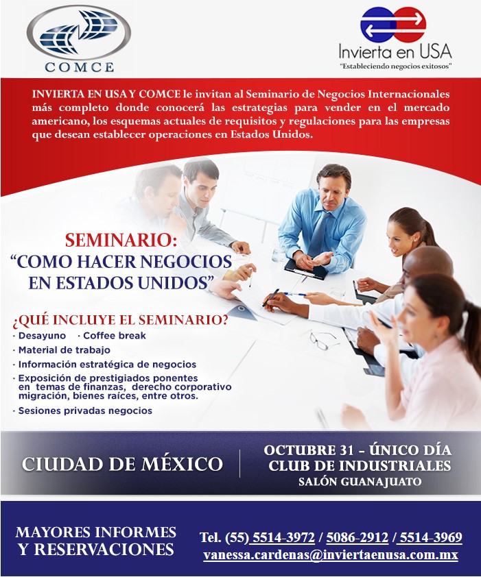 Read more about the article Seminario en la CDMX “Como hacer negocios en Estados Unidos”